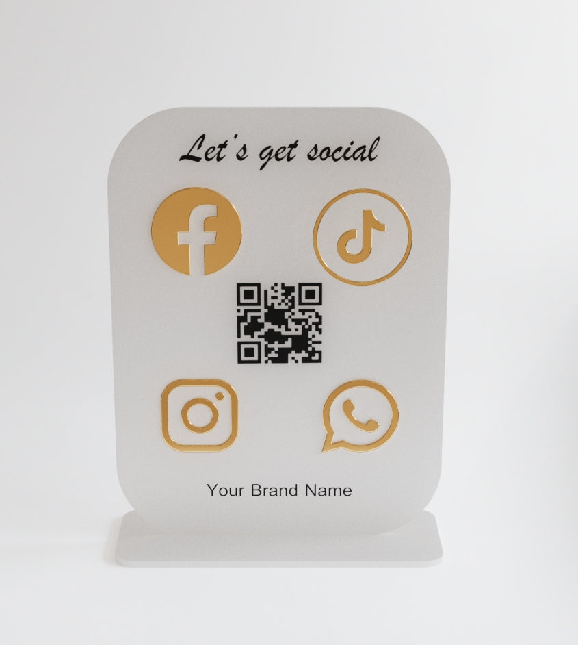 QR Code Business Social Media Sign