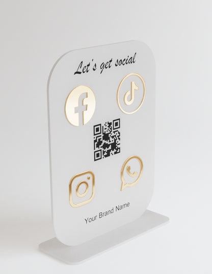 QR Code Business Social Media Sign