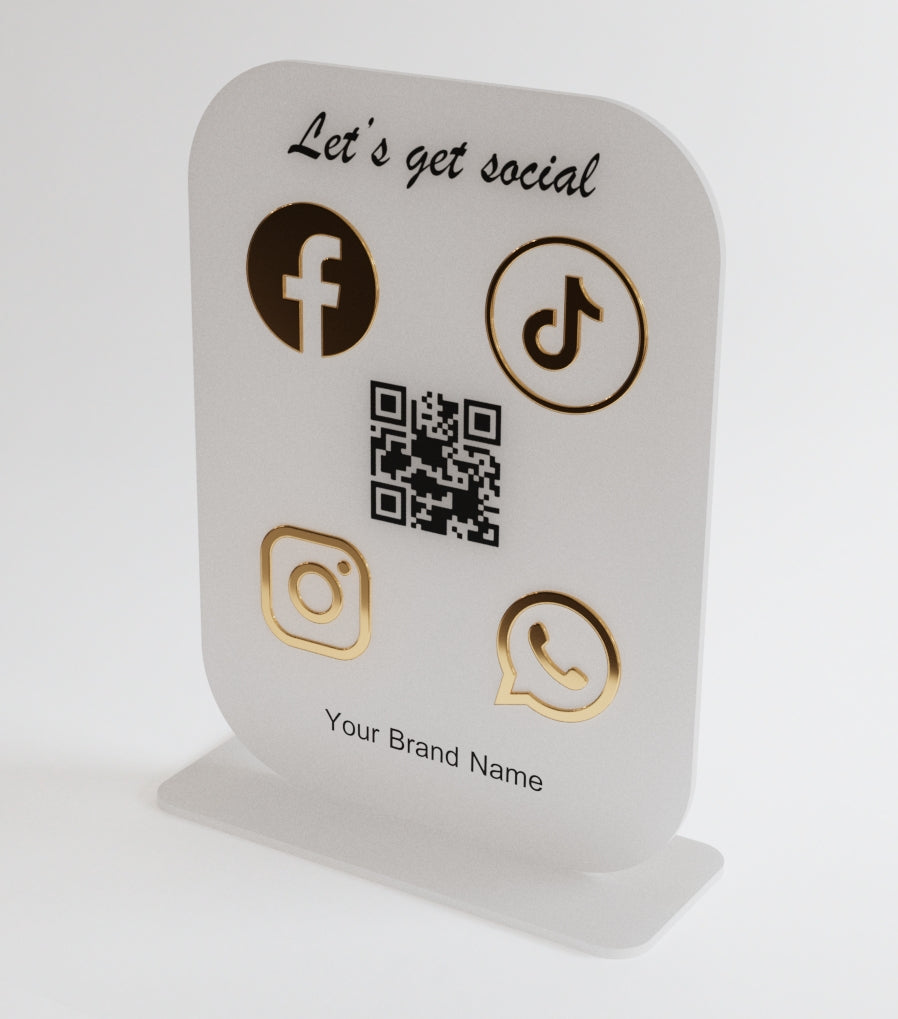 QR Code Business Social Media Sign